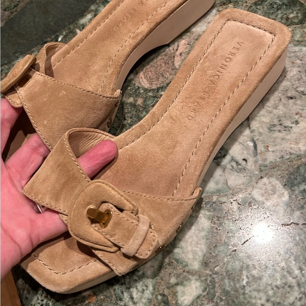 Veronica Beard Women's Davina Suede Slides Sandals Size 7 - Picture 6 of 11